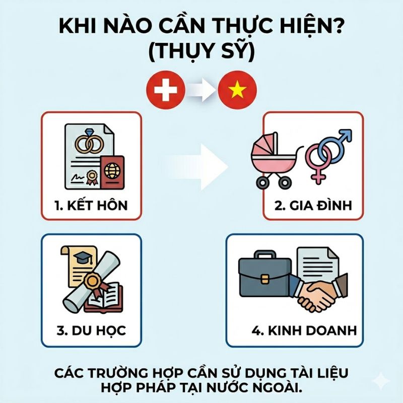Quy trình hợp pháp hoá lãnh sự Switzerland rõ ràng, đúng quy định