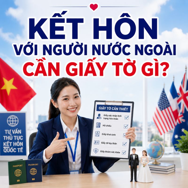 KẾT HÔN VỚI NGƯỜI NƯỚC NGOÀI CẦN GIẤY TỜ GÌ?
