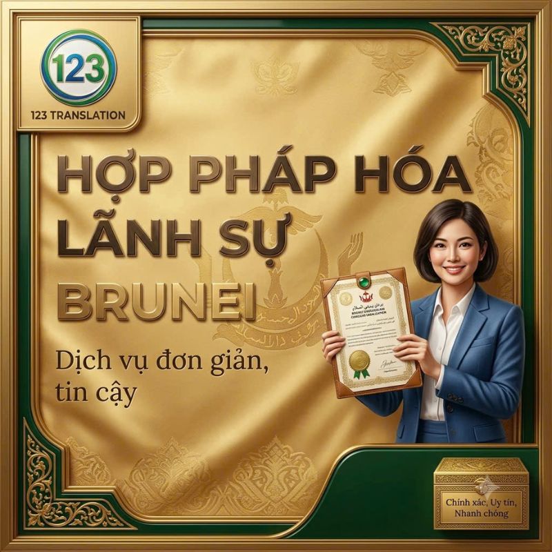 Tìm hiểu quy trình Hợp pháp hóa lãnh sự Brunei để sử dụng giấy tờ hợp pháp tại Brunei.