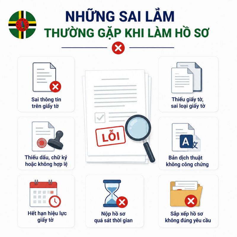 Làm giấy tờ đi Dominica tránh sai sót ngay từ đầu
