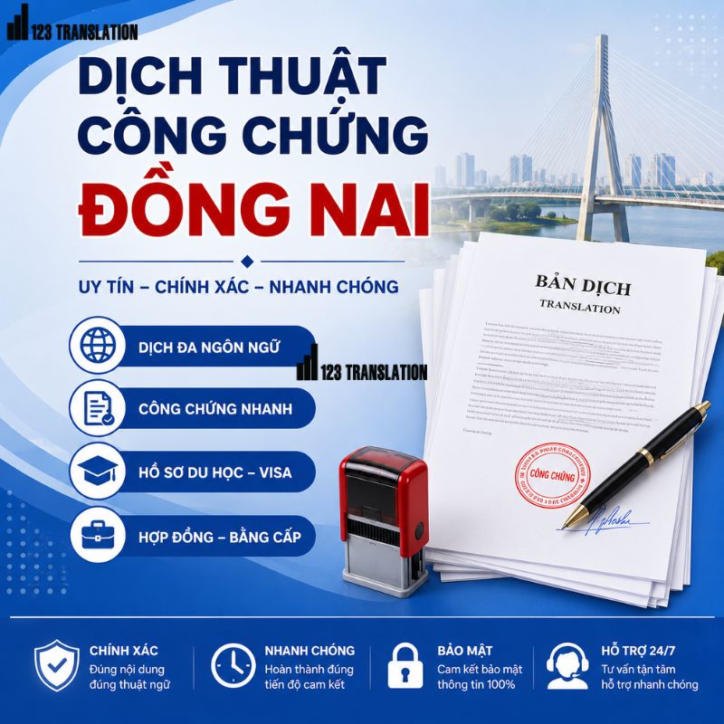 Dịch thuật công chứng Đồng Nai – Dịch vụ uy tín, nhanh chóng và chính xác