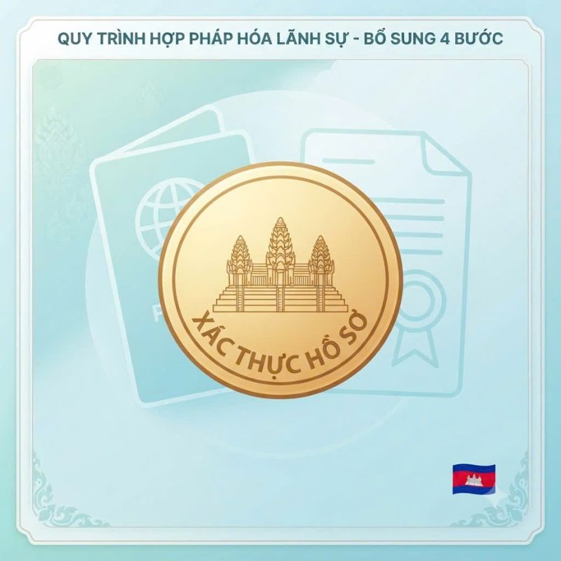 Hợp pháp hóa lãnh sự Campuchia gồm những giấy tờ gì? Cập nhật đầy đủ quy trình, hồ sơ, thời gian xử lý, chi phí và những lưu ý quan trọng mới nhất.