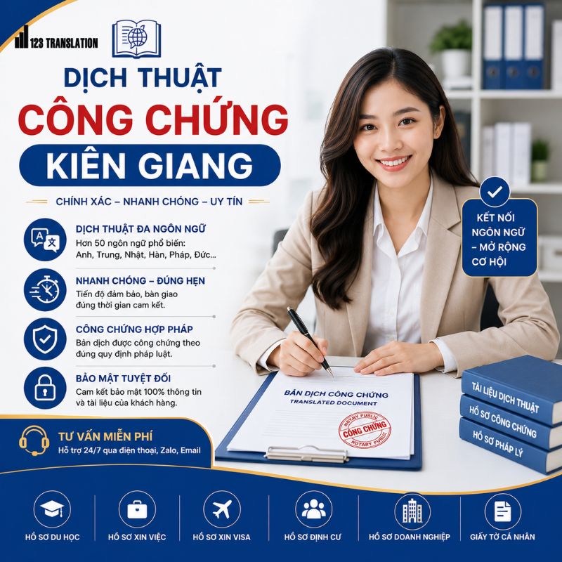 Dịch thuật công chứng Kiên Giang – Dịch vụ uy tín, nhanh chóng, chính xác