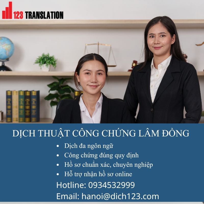 Dịch thuật công chứng Lâm Đồng