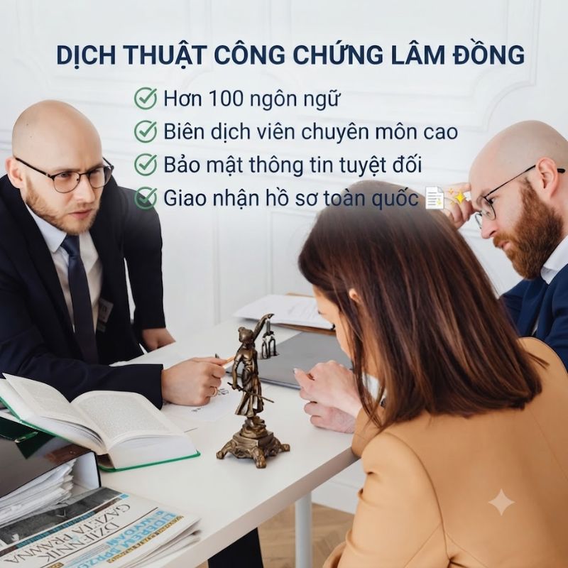 Lựa chọn Dịch thuật công chứng Lâm Đồng tại Dịch 123 để tiết kiệm thời gian, đảm bảo chất lượng và bảo mật hồ sơ.