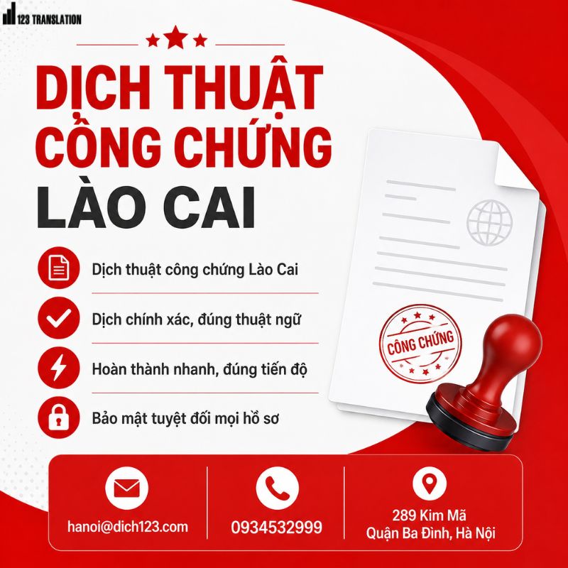 Dịch thuật công chứng Lào Cai 
