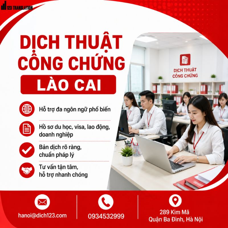 Dịch thuật công chứng Lào Cai