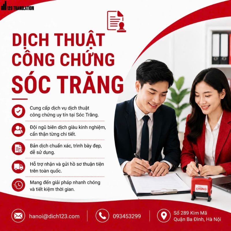 Dịch thuật công chứng Sóc Trăng