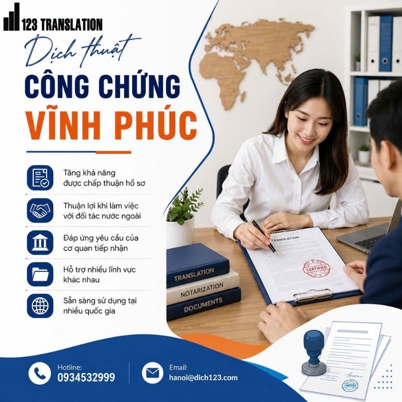 Dịch thuật công chứng Vĩnh Phúc