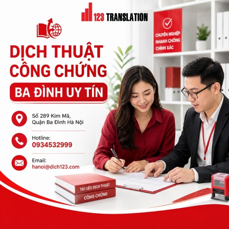 Dịch thuật công chứng Ba Đình uy tín