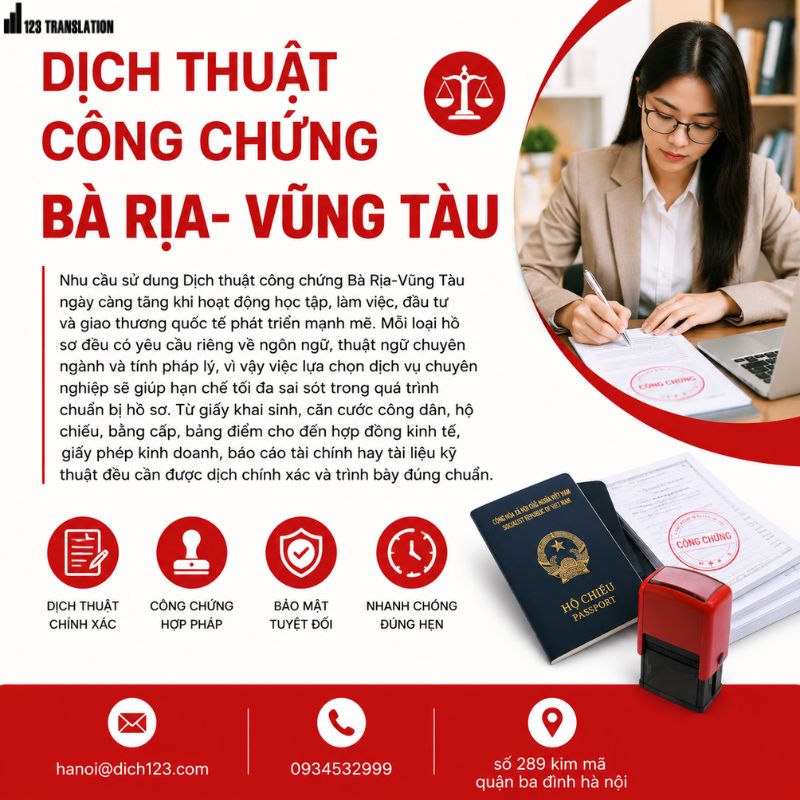 Dịch thuật công chứng Bà Rịa-Vũng Tàu