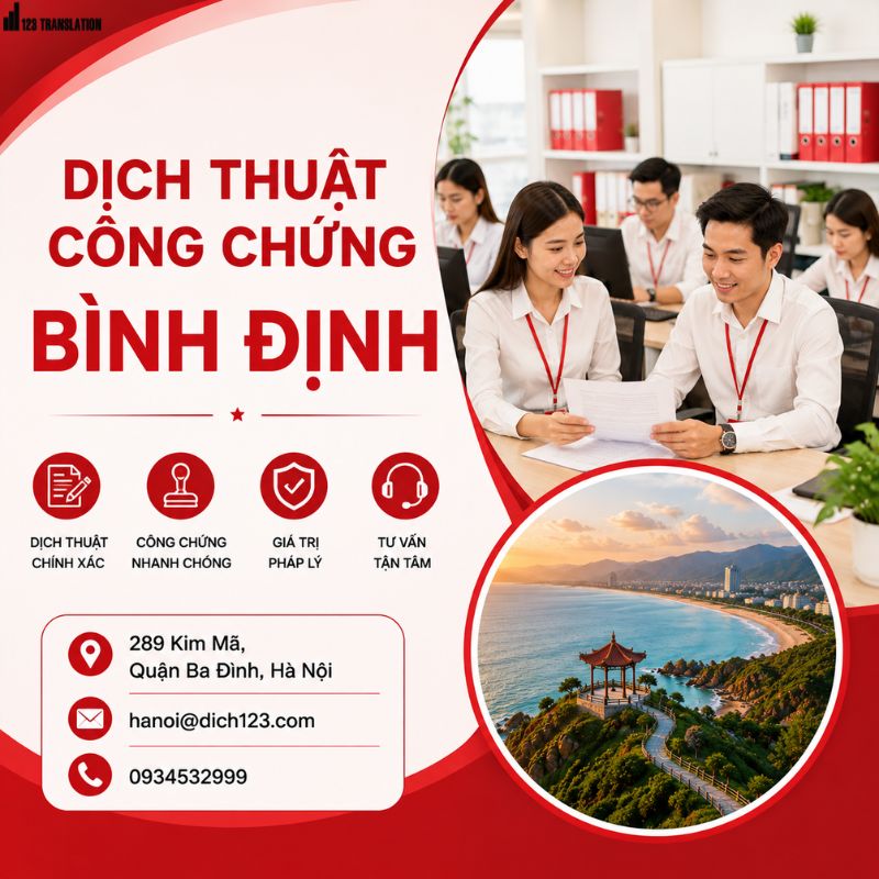 Dịch thuật công chứng Bình Định
