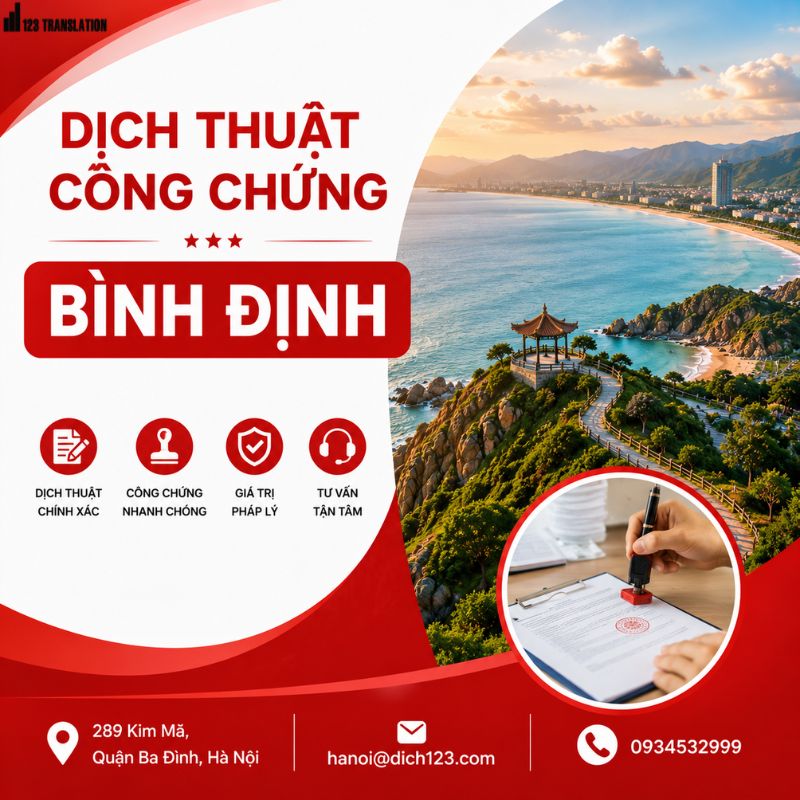 Dịch thuật công chứng Bình Định