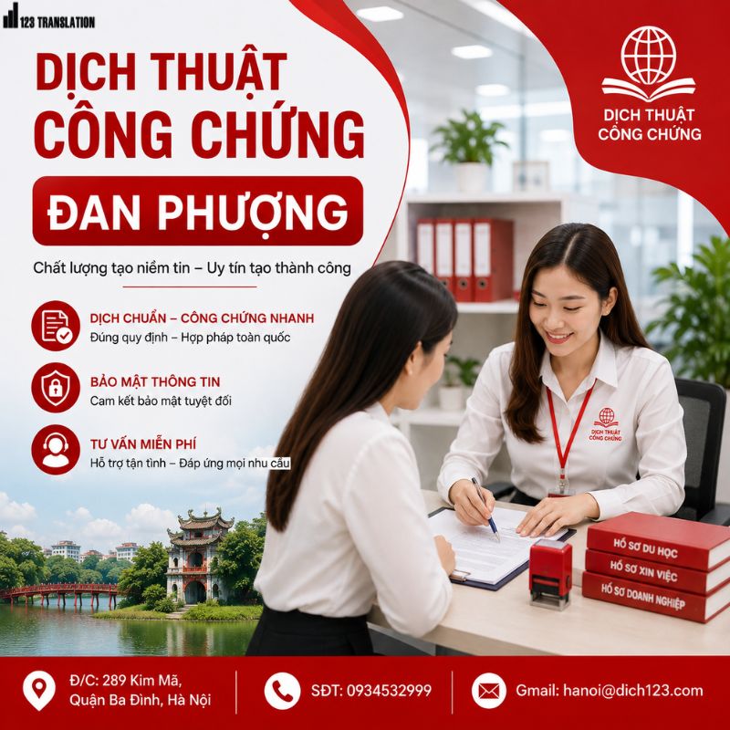 Dịch thuật công chứng Đan Phượng 