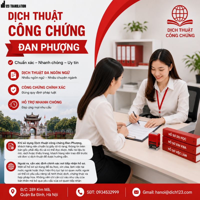 Dịch thuật công chứng Đan Phượng 