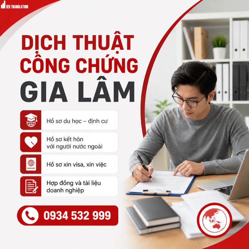Dịch thuật công chứng Gia Lâm