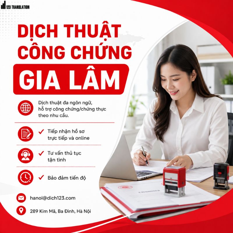 Dịch thuật công chứng Gia Lâm