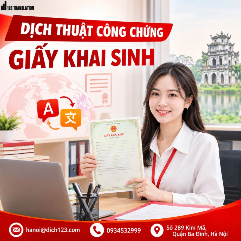Dịch thuật công chứng giấy khai sinh