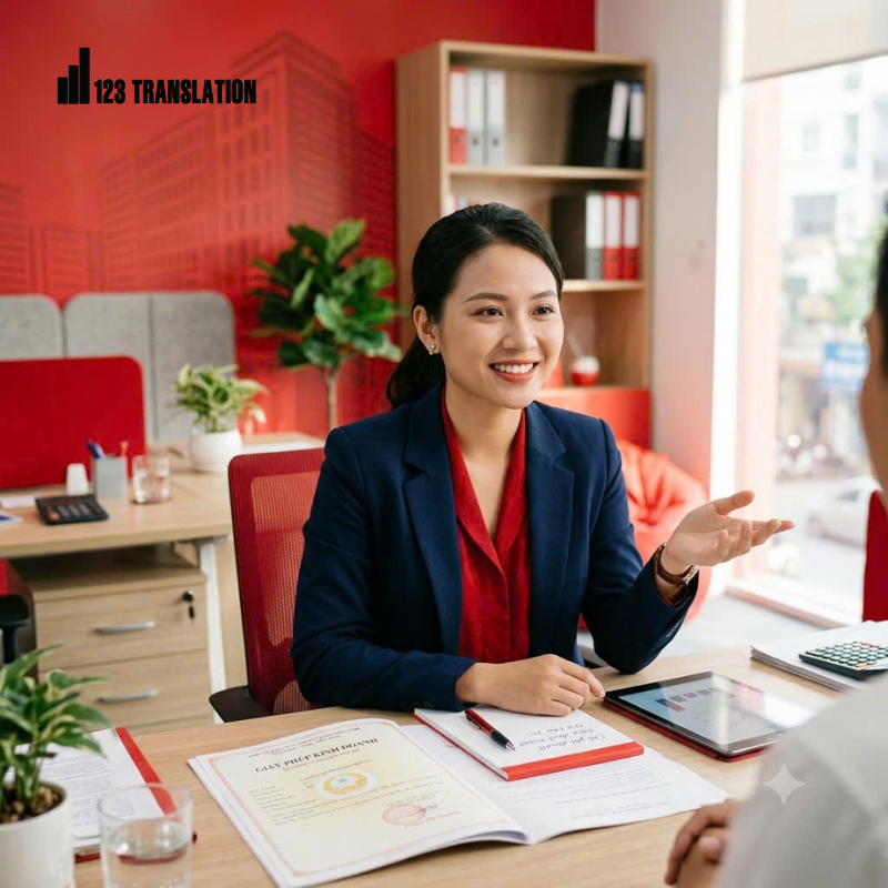 Dịch thuật công chứng giấy phép kinh doanh tại Hà Nội uy tín phù hợp với doanh nghiệp cần chuẩn bị hồ sơ giao dịch, hợp tác quốc tế, thành lập công ty hoặc thực hiện thủ tục hành chính