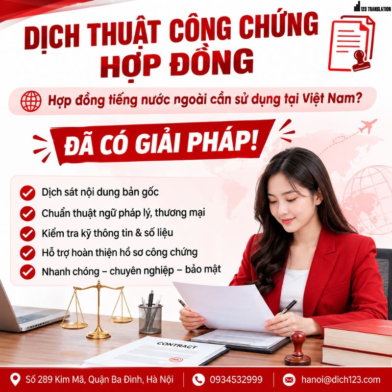Dịch thuật công chứng hợp đồng chuyên nghiệp