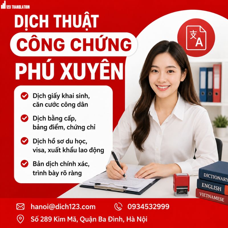 Dịch thuật công chứng Phú Xuyên