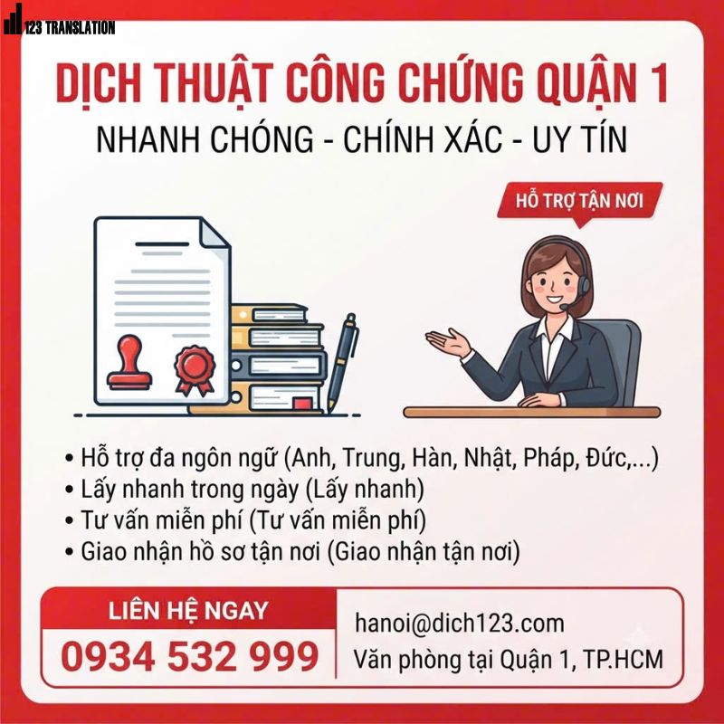 Dịch thuật công chứng Quận 1