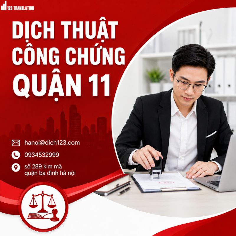 Dịch thuật công chứng quận 11