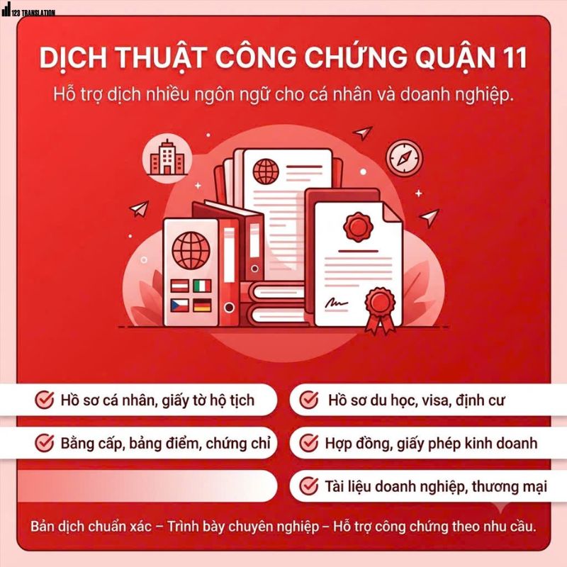 Dịch thuật công chứng quận 11