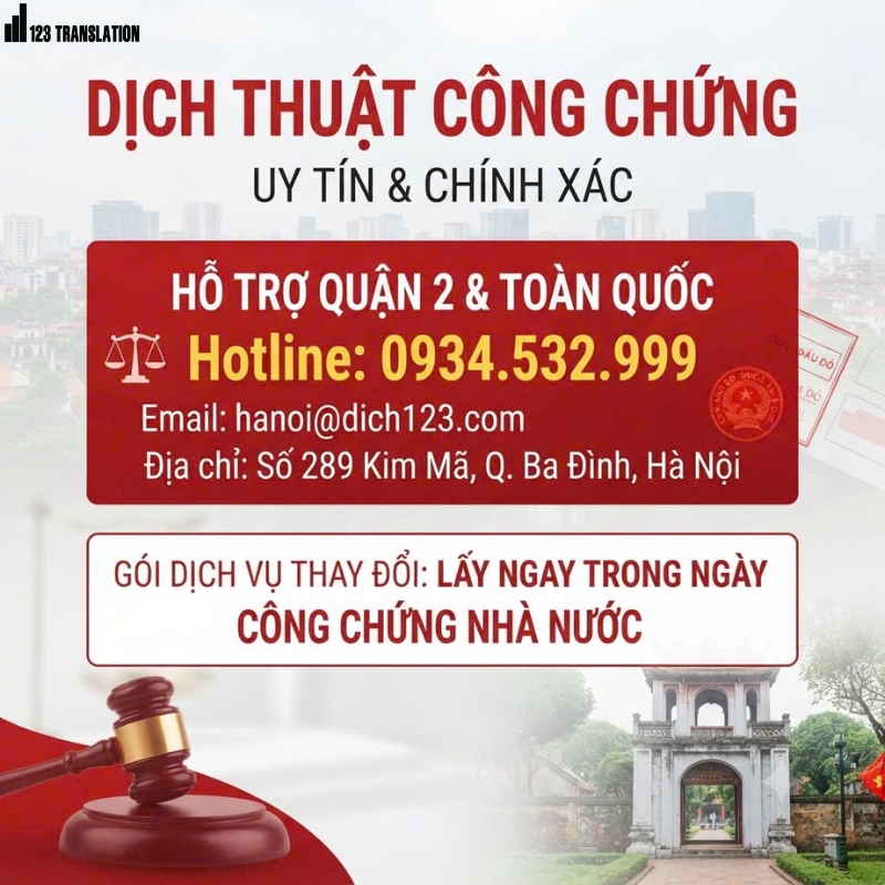 Dịch thuật công chứng Quận 2