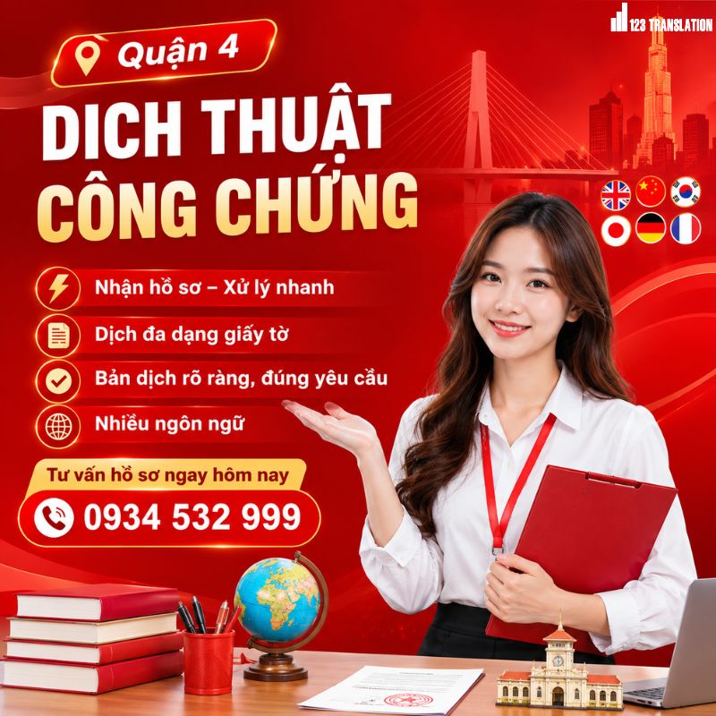 Dịch thuật công chứng quận 4