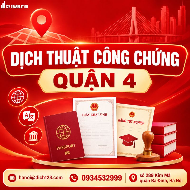 Dịch thuật công chứng quận 4