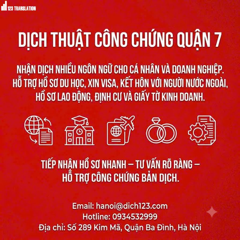 Dịch thuật công chứng Quận 7