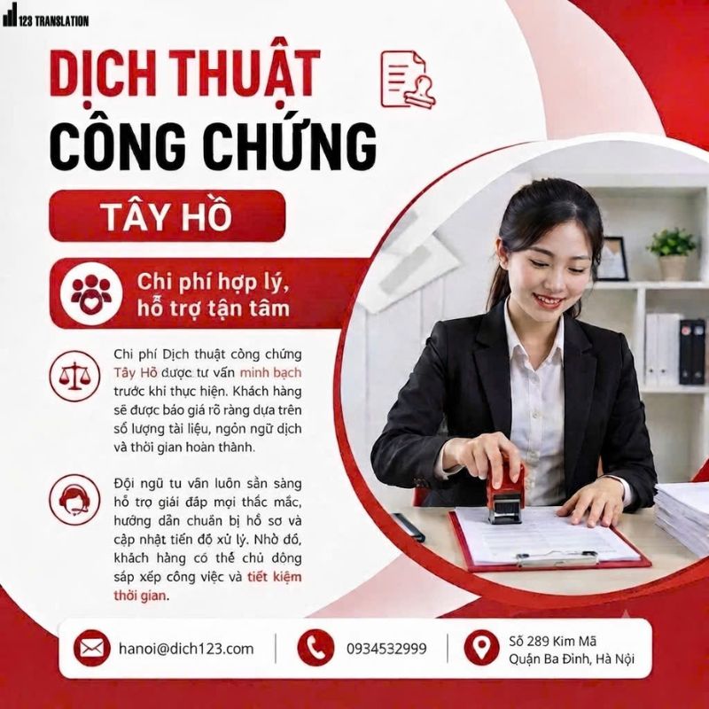 Dịch thuật công chứng Tây Hồ