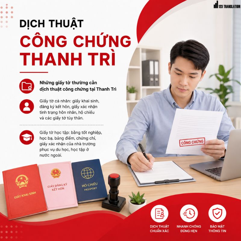 DỊCH THUẬT CÔNG CHỨNG THANH TRÌ