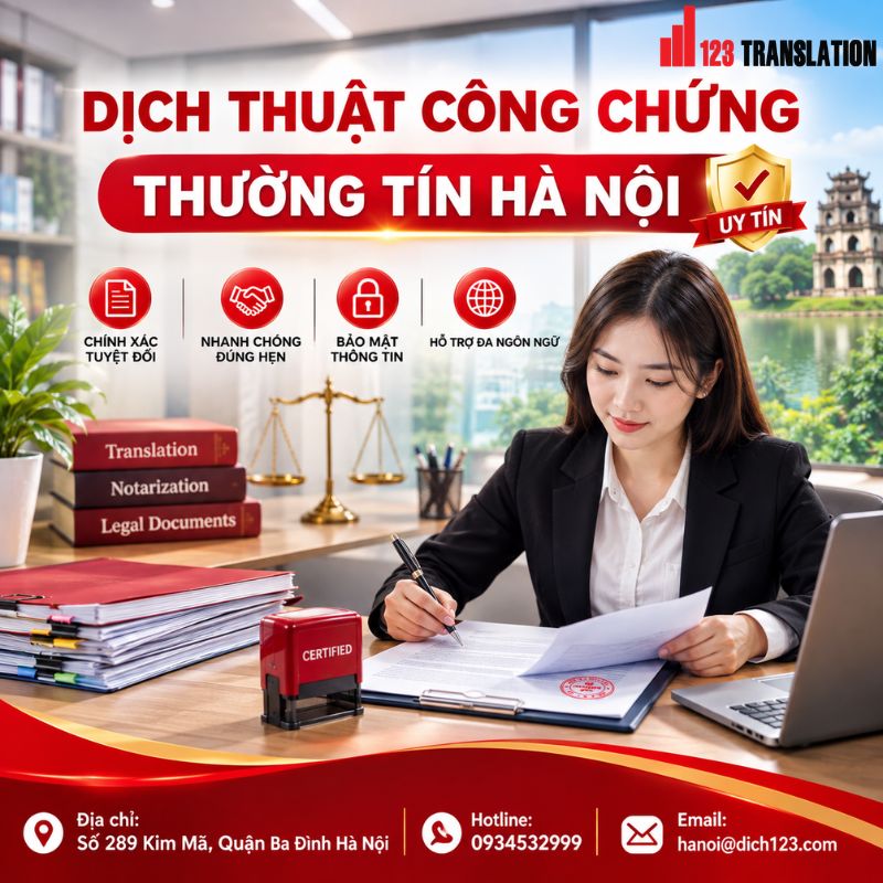 Dịch thuật công chứng Thường Tín Hà Nội uy tín