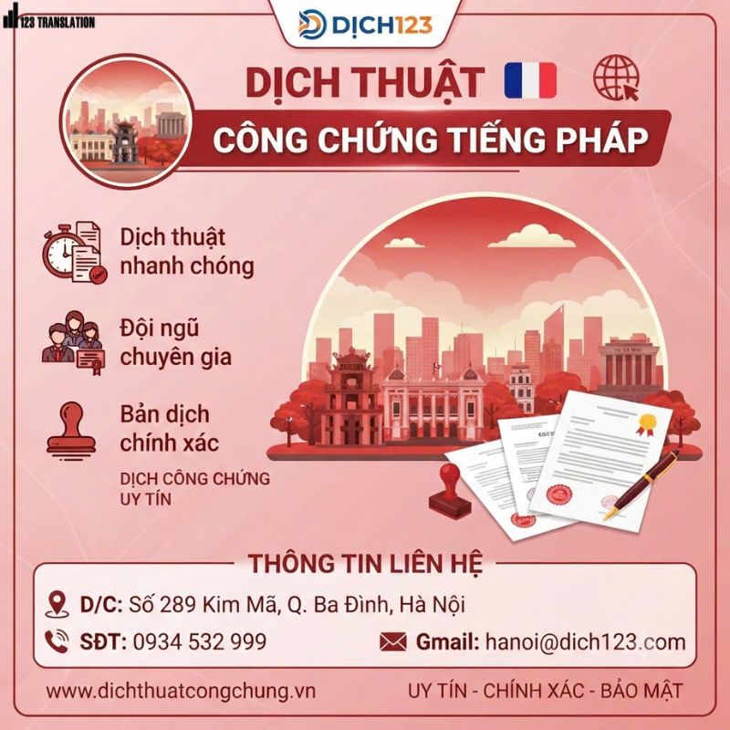 Dịch thuật công chứng Tiếng Pháp