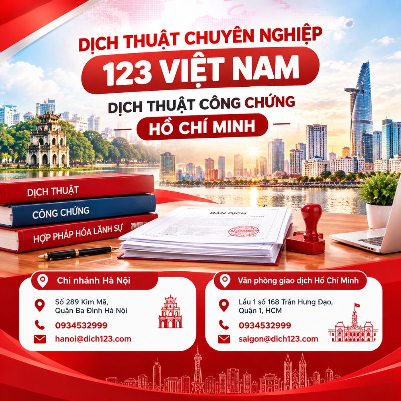 Dịch 123 Dịch thuật công chứng Hồ Chí Minh