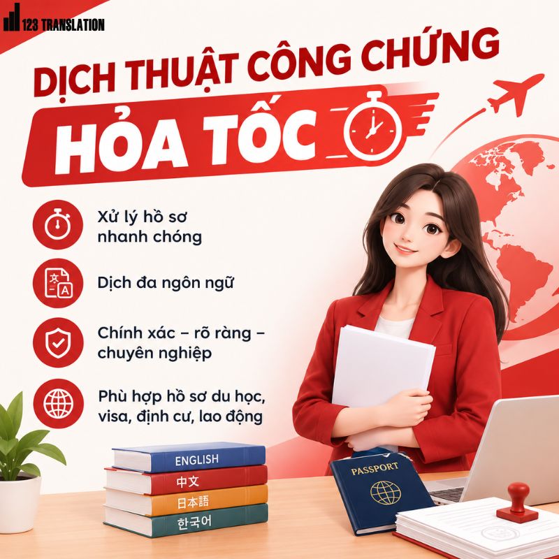 Dịch thuật công chứng hỏa tốc