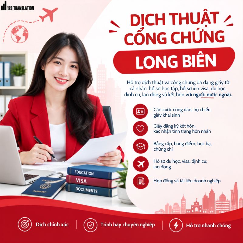 Dịch thuật công chứng Long Biên