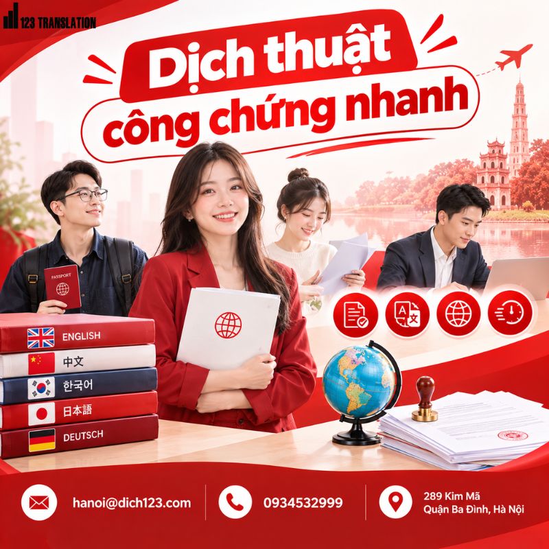 Dịch thuật công chứng nhanh – Giải pháp xử lý hồ sơ gấp, chính xác