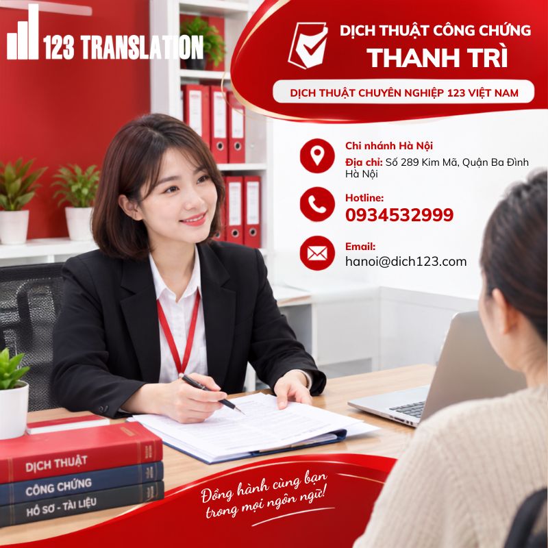 Dịch thuật công chứng Thanh Trì