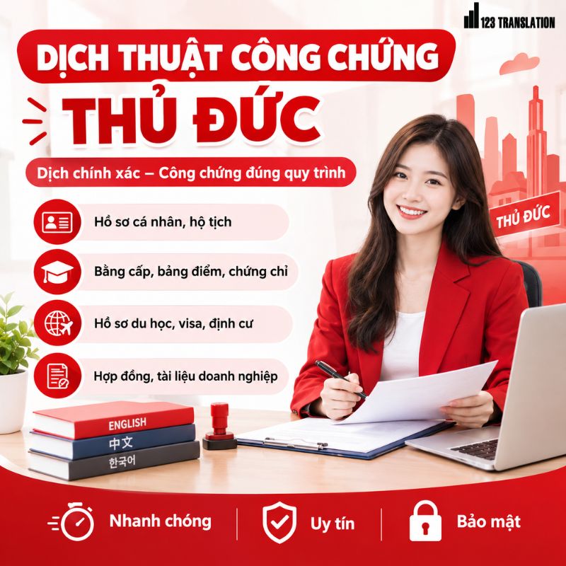 Dịch thuật công chứng Thủ Đức