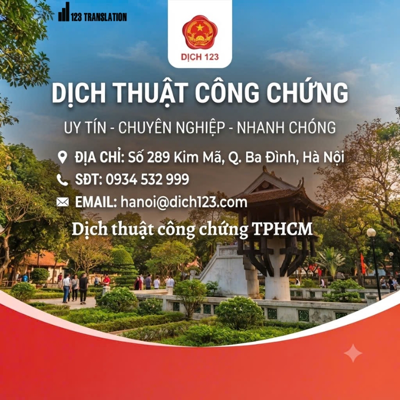 Dịch thuật công chứng TPHCM uy tín