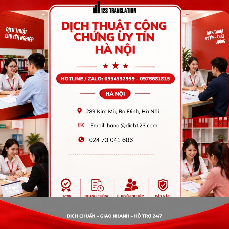 Dịch thuật công chứng uy tín Hà Nội