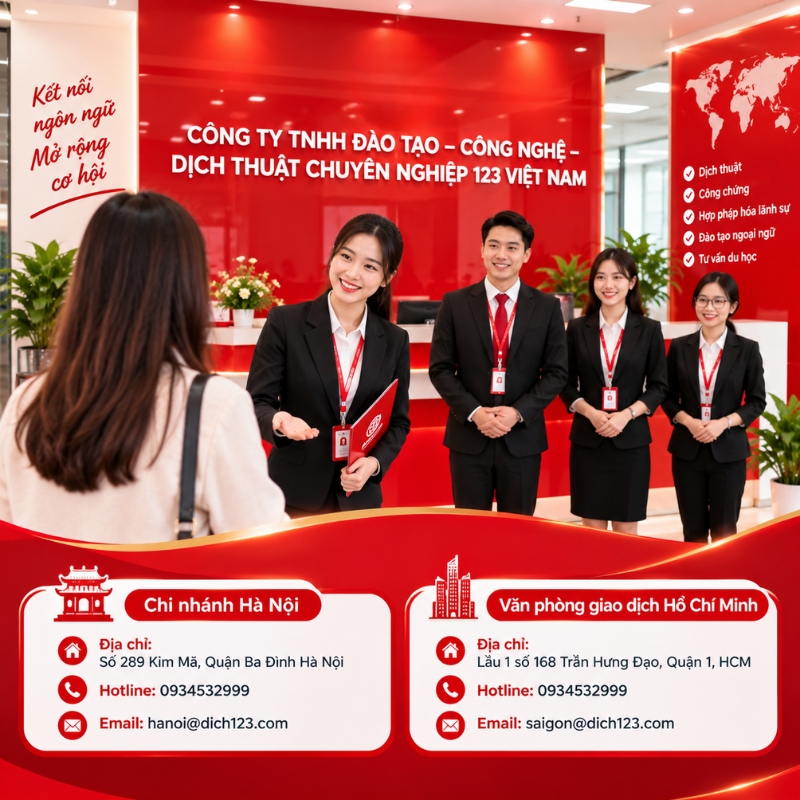 Dịch thuật tiếng Anh công chứng TPHCM