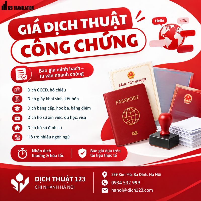 Giá dịch thuật công chứng: Bảng giá, cách tính và những điều cần biết