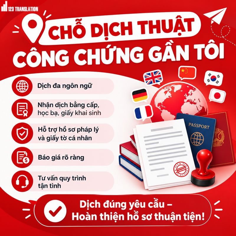 Chỗ dịch thuật công chứng gần tôi – Cách tìm địa chỉ uy tín, nhanh chóng và tiết kiệm chi phí