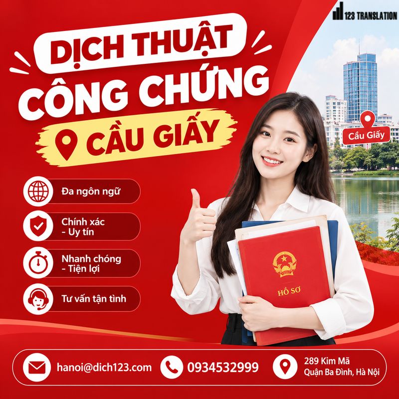 Dịch thuật công chứng Cầu Giấy – Dịch vụ chuyên nghiệp, chính xác và nhanh chóng