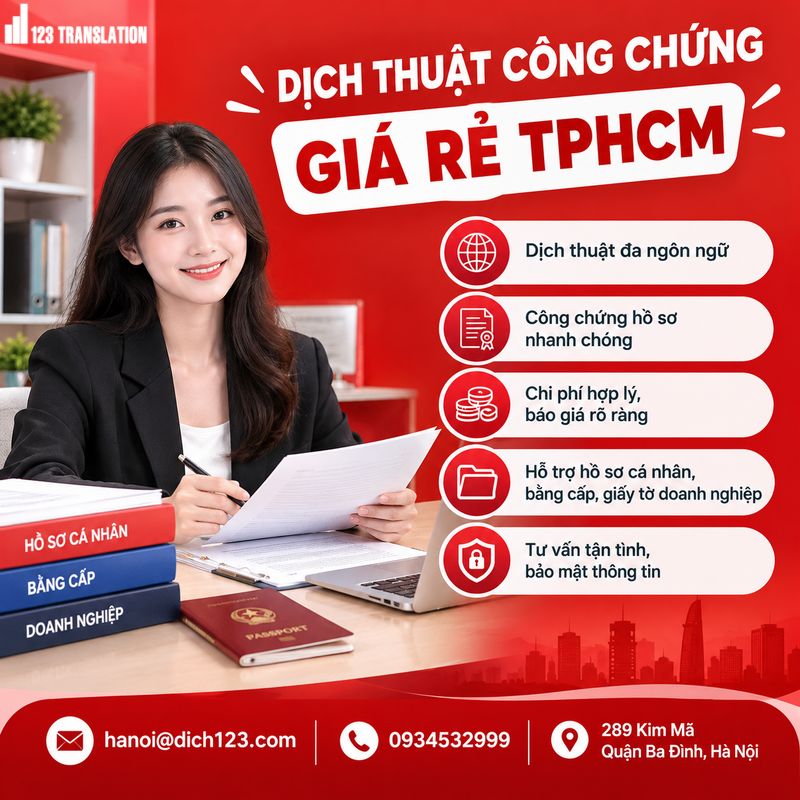 Dịch thuật công chứng giá rẻ TPHCM – Dịch vụ chuyên nghiệp, nhanh chóng, tiết kiệm chi phí