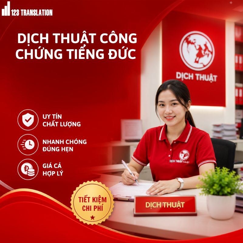 Dịch thuật công chứng tiếng Đức chuyên nghiệp, chính xác và uy tín